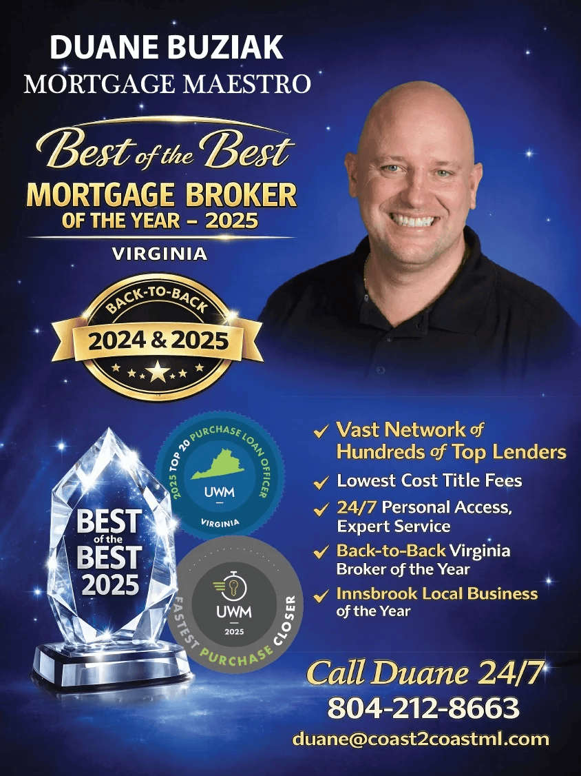 Duane Buziak – Virginia's Best of the Best Mortgage Broker 2024 & 2025